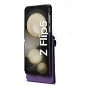 cheap Samsung Cases-Phone Case For Samsung Galaxy Z Flip 6 Z Flip 5 Z Flip 4 Z Flip 3 Flip Cover Zipper with Lanyard Card Slot Retro PC PU Leather