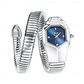 economico Orologi al quarzo-Missfox orologio al quarzo da donna, moda creativa, orologio da polso casual, decorazione impermeabile, orologio in acciaio inossidabile