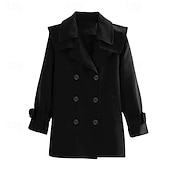 preiswerte Oberbekleidung-Mädchen 3D Feste Farbe Trenchcoat Mantel Oberbekleidung Langarm Frühling Herbst Strassenmode Sport Basic Polyester kinderkleidung 4-12 Jahre Täglich Urlaub Regular Fit
