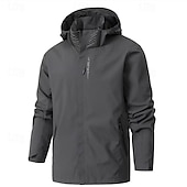 abordables Softshell, polares y chaquetas de montaña-Hombre Chaqueta Softshell Chaqueta para senderismo Al aire libre Resistente al Viento Resistente al Agua Sudadera Chaqueta cortavientos Camping / Senderismo / Espeleología Viaje Negro Blanco Azul
