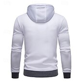 cheap Basic Hoodies-Men&#039;s Hoodie Full Zip Hoodie Wine Hooded Color Block Patchwork Sports &amp; Outdoor Daily Holiday Polyester Streetwear Basic Casual Spring &amp;  Fall Clothing Apparel Hoodies Sweatshirts  Long Sleeve