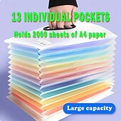 cheap Office Supplies-A4 Multi-layer Vertical Organ Package Large Capacity Bll folder File Box Office Storage Papers Folder