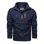 voordelige Softshell, fleece &amp; wandeljacks-Voor heren Softshell jas Wandeljack Buitenshuis Winddicht Lichtgewicht Windjack Reizen Zwart Leger Groen Blauw Khaki Grijs