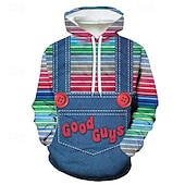 cheap Cartoon &amp; Movie Character Graphic-Chucky Hoodie Cartoon Manga Anime 3D Front Pocket Graphic For Couple&#039;s Men&#039;s Women&#039;s Adults&#039; Back To School 3D Print Casual Daily