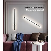 billiga Vägglampor för inomhusbelysning-led inomhusvägglampor 3-färgs ljuskälla 97cm 1st/2st 8w ip20 lång list modern nordisk rotationsvägglampa med linjärt rör för sovrumstrappa hall bakgrundsbelysning 110-240v