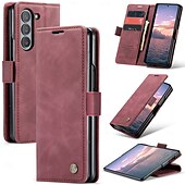 お買い得  サムスン用ケース-電話 ケース 用途 サムスンのギャラクシー Zフォールド6 Z Fold 5 Z Fold 4 ウォレットカードケース カード挿入口 耐衝撃 レトロ風 TPU