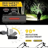 abordables Phares avant-Lampe frontale rechargeable 10 LED torches frontales super lumineuses 22 000 lumens 10 modes lampe frontale ipx4 mains libres capacité mains libres idéale pour le camping et le cyclisme