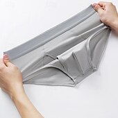 preiswerte Boxershorts für Herren-Herren 3 Pack Unterwäsche Boxer Boxer-Shorts Patchwork Hauptstadt Atmungsaktiv Weich Komfortabel Farbblock Mittlere Hüfthöhe Schwarz+Weiß+Grau Schwarz