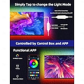 economico Strisce luminose USB-1 m 2m 3M Set luci 30-300 LED 5050 SMD 10mm 1 telecomando da 24Keys 1 set RGBIC (Colore sogno indirizzabile) Strisce LED Controllo APP Impermeabile Collagabile Alimentazione USB