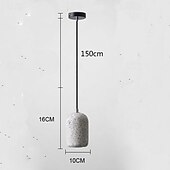 お買い得  ドラムとコーンのデザイン-LED ペンダントライト E27 工業用テラゾ仕上げ吊り下げライト カラーセメントペンダントランプ 透明ガラスシェード シャンデリア 農家の玄関 ダイニングルーム キッチンアイランド用