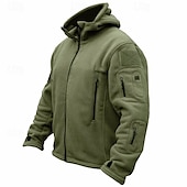 abordables Softshell, polares y chaquetas de montaña-Hombre Chaqueta de lana para senderismo Algodón Invierno Al aire libre Templado Suave Cómodo Chaqueta táctica cálida Chaqueta deportiva de forro polar con capucha Chaqueta de aventura de invierno