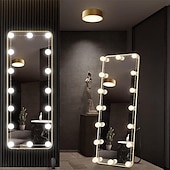 economico Lampadine LED a sfera-luci di cortesia a led per specchio luci di cortesia attaccate con 10 lampadine dimmerabili 3000k 4000k 6500k 3 modalità colore luminosità dimmerabile cavo usb attaccare per la toeletta corpo bagno