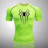 cheap Running Tee &amp; Tank Tops-Men&#039;s Compression Shirt Athletic Shirt Gym Shirt Fitness Shirt Short Sleeve Tee Tshirt Casual Athleisure Breathable Quick Dry Soft Fitness Gym Workout Running Sportswear Activewear Black White Red