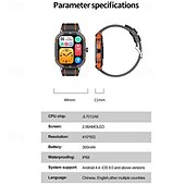 billige Smartklokker-hk56 smart sportsklokke 2,06 tommers amoled storskjerm bluetooth call ai stemme roterende krone digitale treningsklokker for kvinner
