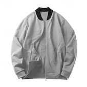 preiswerte Herrenjacken &amp; Herrenmäntel-Herren Bomberjacke übergangsjacke Täglich Leicht Tasche Frühling &amp; Herbst Klassisch Stehkragen Regulär Schwarz Gelb Rot Marineblau Königliches Blau Jacken