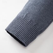 abordables Pull col rond-Homme Pull Pull en tricot Pull à col roulé pour homme A côtes Tricoter Normal Tricoté Plein Col Roulé Mode basique Usage quotidien Rendez-vous Vêtement Tenue Automne hiver Noir Blanche S M L