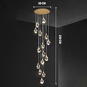 cheap Island Lights-LED Pendant Light Dimmable  1/3/5/7/10/15-Light Nordic Glass Ball Home Decor Modern Crystal Chandelier Simple Home Decoration Chandelier Dining Room Bar Counter 85-265V ONLY DIMMABLE WITH REMOTE CONTROL