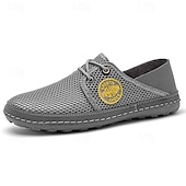 baratos Ténis para Homem-sapatos casuais masculinos de malha leve e respirável – mocassins confortáveis para atividades ao ar livre no verão