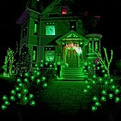 abordables Halloween Outdoor-2pcs Halloween Solar Firefly Swing Spiders Light Purple Red Green Solar Outdoor Lawn Pathway Lights Waterproof Plug In the Ground Lamp Swing with the Wind for Outdoor Yard Garden Pathway Patio Decoration Lamp