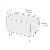 abordables Housse de pouf-Housse de pédale de tabouret housses de pouf extensibles en jacquard housses de rangement pliantes épaisses protecteur de repose-pieds carré avec fond élastique pour le salon
