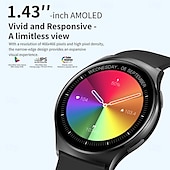 Χαμηλού Κόστους Smartwatch-696 i102 Έξυπνο Ρολόι Φυσικής Κατάστασης Tracker ECG PPG Bluetooth Υπενθύμιση Κλήσεων Android iOS IP67 40mm 1.43