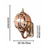 economico applique da esterno-Liruxun illuminazione esterna sferica lampade da parete per esterni luci a pilastro lampada a testa a colonna luce paesaggistica lampada a pilastro da giardino impermeabile a led