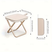 cheap Camping Furniture-Compact Square Iron Folding Stool Collapsible Stool Adjustable Zipper Portable, Lightweight, and Durable for Outdoor Camping, Fishing, and Backpacking - Easy to Carry and Store