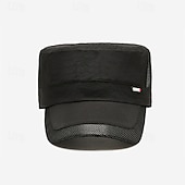 ieftine Pălării Bărbați-Bărbați Bască Flat Palarie de soare Căciulă de camioner Negru Albastru Intens Poliester Plasă Peteci Modă Casual Stradă Zilnic Simplu Ajustabile Cremă Cu Protecție Solară Respirabil