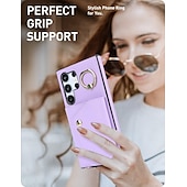 levne Pouzdra pro Samsung-telefon Carcasă Pro Samsung Galaxy S24 Ultra Plus S23 S22 S21 S20 Ultra Plus FE A55 A35 A25 A15 5G A14 A54 A53 S25 Ultra Pouzdro na peněženku se stojánkem Držák na prsteny Zip Retro TPU Kov PU kůže