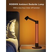 رخيصةأون مصابيح المكتب-مصباح مكتب LED للمكتب المنزلي، ضوء قراءة للعناية بالعين 600 لومن، أذرع متأرجحة قابلة للدوران 360 درجة، مصباح طاولة قابل للتعتيم مع إضاءة جو لجانب السرير المكتبي