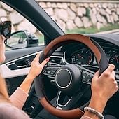 economico Copristerzo per auto-1 pc Seta di ghiaccio traspirante in microfibra Coprivolante Facile da applicare Vestibilità universale Per 15&quot;~15&quot;1/2