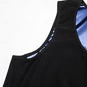 Недорогие Спортивные майки-Муж. Безрукавка Майки Без рукавов "Круглый вырез ""под горло""" Лето Полотняное плетение Мода Оригинальный рисунок Мышцы Полный почтовый индекс на открытом воздухе На выход Для спортивного зала Черный