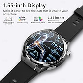 cheap Smartwatch-F200 ECG Smart Watch 1.55inch Large Screen Bluetooth Call Health Monitoring SOS Sports Fitness Tracker Men Women Smartwatch