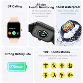 abordables Pulseras inteligentes-696 P85 Reloj inteligente 1.93 pulgada Pulsera inteligente Bluetooth Podómetro Recordatorio de Llamadas Seguimiento del Sueño Compatible con Android iOS Mujer Hombre Llamadas con Manos Libres