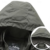 economico Fleece &amp; Giacche 3 in 1-Per uomo Giacca Softshell Giubbino da escursione All&#039;aperto Antivento Resistente all&#039;acqua Felpa con cappuccio Giacca a vento Campeggio / Escursionismo / Speleologia Viaggi Nero Verde militare Cachi
