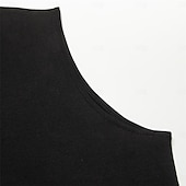 billiga Gym-toppar-Herr Linne Undertröjor Ärmlös tröja Ärmlös Djup U-hals Sommar Slät Mode Designer Muskel Utomhus Utekväll Gym Svart Vit Grå Topp t-shirt för män