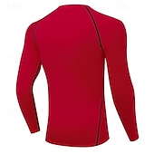 voordelige Hardloop T-shirts en Tanktops-Voor heren Compressieshirt Atletisch shirt Gymshirt Fitnessshirt Lange mouw T-shirt Casual Sportkleding Ademend Sneldrogend Zacht Fitness Sportschooltraining Hardlopen Sportkleding Sportkleding Zwart