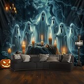 levne halloweenské nástěnné tapisérie-halloween dekorace duchové party závěsný gobelín nástěnné umění velký gobelín nástěnná malba výzdoba fotografie pozadí přikrývka opona domácí ložnice obývací pokoj
