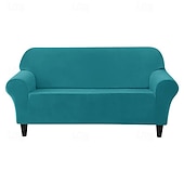 baratos Cobertura de Sofa-capa completa de veludo para sofá capa de sofá pelúcia e extensível tecido macio e durável com tudo incluído - fácil de instalar limpo - perfeito para proteger e melhorar seu sofá