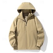 abordables Softshell, polares y chaquetas de montaña-Hombre Chaqueta Softshell Chaqueta para senderismo Al aire libre Resistente al Viento Resistente al Agua Sudadera Chaqueta cortavientos Camping / Senderismo / Espeleología Viaje Negro Verde Ejército