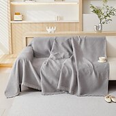 cheap Sofa Blanket-Linen Solid Color Non-slip Old Coarse Cloth Sofa Cushion Sofa Cover
