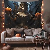 tanie Dekoracja Halloween-dekoracje halloween dziewczyna duch wiszący gobelin sztuka ścienna duży gobelin dekoracja ścienna tło zdjęcia koc zasłona dom sypialnia salon