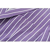 abordables Blazers pour hommes-Homme Remise de diplôme Blazer Affaires Cocktail Fête de mariage Mode Occasionnel Printemps &amp; Automne Polyester Rayures Boutons Avec Poches Confortable Simple Boutonnage veste Rose Claire Bleu Orange