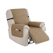 cheap Recliner Cover-100% Waterproof Reclining Couch Covers, Non Slip Covers for Recliner Chair with Pocket, Washable Reclining Chair Quilted Furniture Protector for Kids, Pets