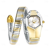 economico Orologi al quarzo-Missfox orologio al quarzo da donna, moda creativa, orologio da polso casual, decorazione impermeabile, orologio in acciaio inossidabile