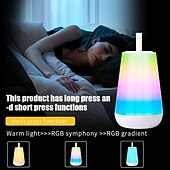 economico Luci intelligenti-Luce notturna colorata portatile LED Smart Light luce notturna con ricarica USB funzione dimmerabile tattile adatta per una varietà di scene