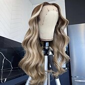 voordelige Pruiken van echt haar, met kanten voorzijde-Remy mensenhaar 13x6 sluiting 4x13 Sluiting 4x4 Sluiting Pruik Zijdeel Middelste stuk Gratis deel Braziliaans haar Body Golf Golvend Donker Grijs Meerkleurig Pruik 130% 150% 180% Haardichtheid met
