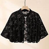abordables Chales-Estolas de Señora Elegante Lujo Sin Mangas Poliéster Velos de Boda Con Encaje Para Boda Verano