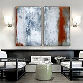 cheap Still Life Paintings-Handmade Abstract Painting Brown White Oil painting handmade Abstract Painting Painting On Canvas hand painted mordern abstract  Texture Painting for Living Room or Kitchen wall decoration