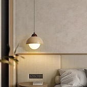 economico Luci Isola cucina-lampada a sospensione a led pietra bianco caldo 15 cm paralume minimalista in metallo a 1 luce lampadario circolare in marmo lampada a sospensione a soffitto in stile cinese per portico balcone